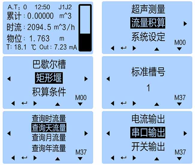 灌溉水流量计仪表显示图