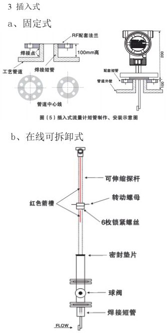 夹套靶式流量计固定式尺寸图