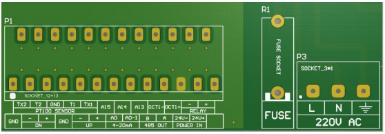 非接触式超声波流量计主机部分接线图