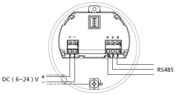 智能雷达液位计24V RS485/Modbus接线图