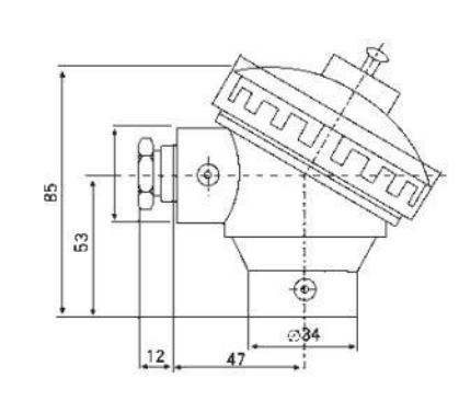 s型热电偶防水式接线盒示意图