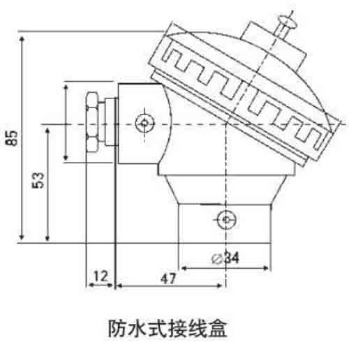 化工热电阻防水接线盒结构图